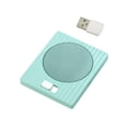 thumbnail image 4 of TISHITA Coffee Warmer Tea Warmer Multi Use for Hot Chocolate Portable 45 degreeC Constant Temperature Coaster for Kitchen Desk Travel Gifts Green, 4 of 8