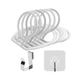 thumbnail image 1 of Abbracc 6 Rings Hat Racks Modular Adjustable Round for Back Door Baseball Closet white B White, 1 of 9