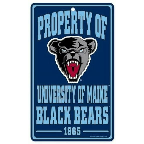 WinCraft NCAA University of Maine Champ/Prop of Sign, 7.25 x 12, Black