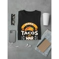 thumbnail image 3 of Tacos Not War Drawing T-Shirt Men -Image by Shutterstock, Male Medium, 3 of 4