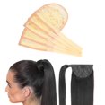 thumbnail image 3 of cola de caballo de red para el cabello Paquete de 5 grandes redecillas de encaje Base para bollos de cabellero de cola de Afro Puff Drawstring Wig Caps con hebilla extensión de Magideal cola de caballo de red para el cabello, 3 of 7
