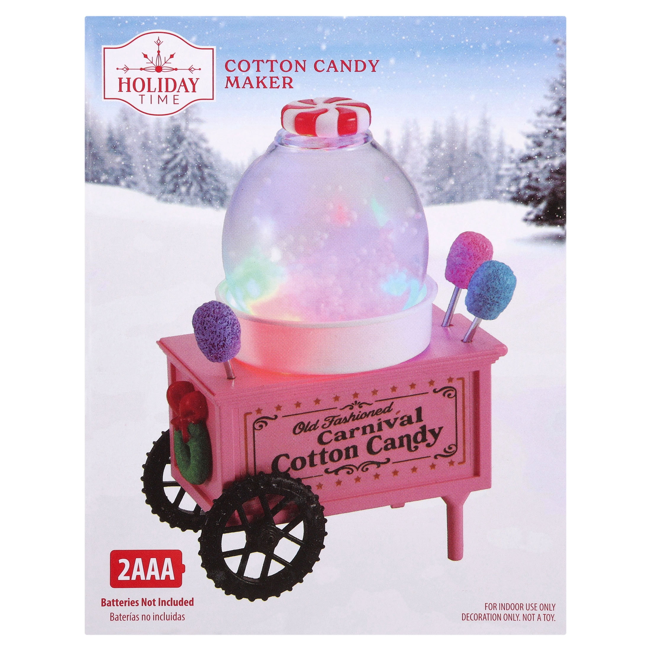Light-Up Cotton Candy Maker Christmas Village Decoration, 5", by Holiday Time