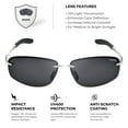 thumbnail image 3 of Xagger Polarized Rimless Driving Sunglasses for Men Metal Frame Anti-Glare UV400 Protection Sun Glasses, 3 of 6