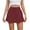 Burgundy, variant on IROINNID Shorts for Women Cotton And Linen Pants With Ruffles Elastic Waist Drawstring Shorts,Light Blue