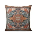 thumbnail image 2 of Boho Ethnic Design Decorative Linen Orange Carpet Pattern Farmhouse Throw Pillow Covers 18 X 18 Inch, Set Of 2, Linen Study Sofa Cushion Cover Indoor Living Room Home Decor, 2 of 7