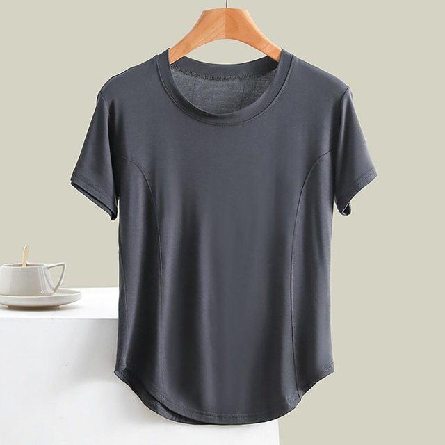 SDNall Blouse Femme Unie Décontractée Mode Col Rond Régulière Sans Manches Vêtements de Nuit Hauts