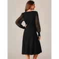 thumbnail image 4 of DARING DIVA Sweater Dress Ribbed Knit Midi Pleated Outfit XL Black, 4 of 6