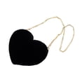 thumbnail image 4 of Bolso de hombro con forma de corazón para mujer, bolso ligero informal para niñas, lindo bolso con cadena, para exteriores, uso diario Negro Fernando Tote de hombro, 4 of 8