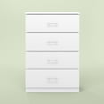thumbnail image 3 of Furinno Tidur Simple Design 4-Drawer Dresser with Handle, Solid White, 3 of 6