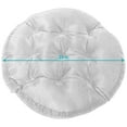 thumbnail image 4 of Sunnydaze Set of 2 Polyester Tufted Large Round Floor Cushions - Seaside Stripes, 4 of 7