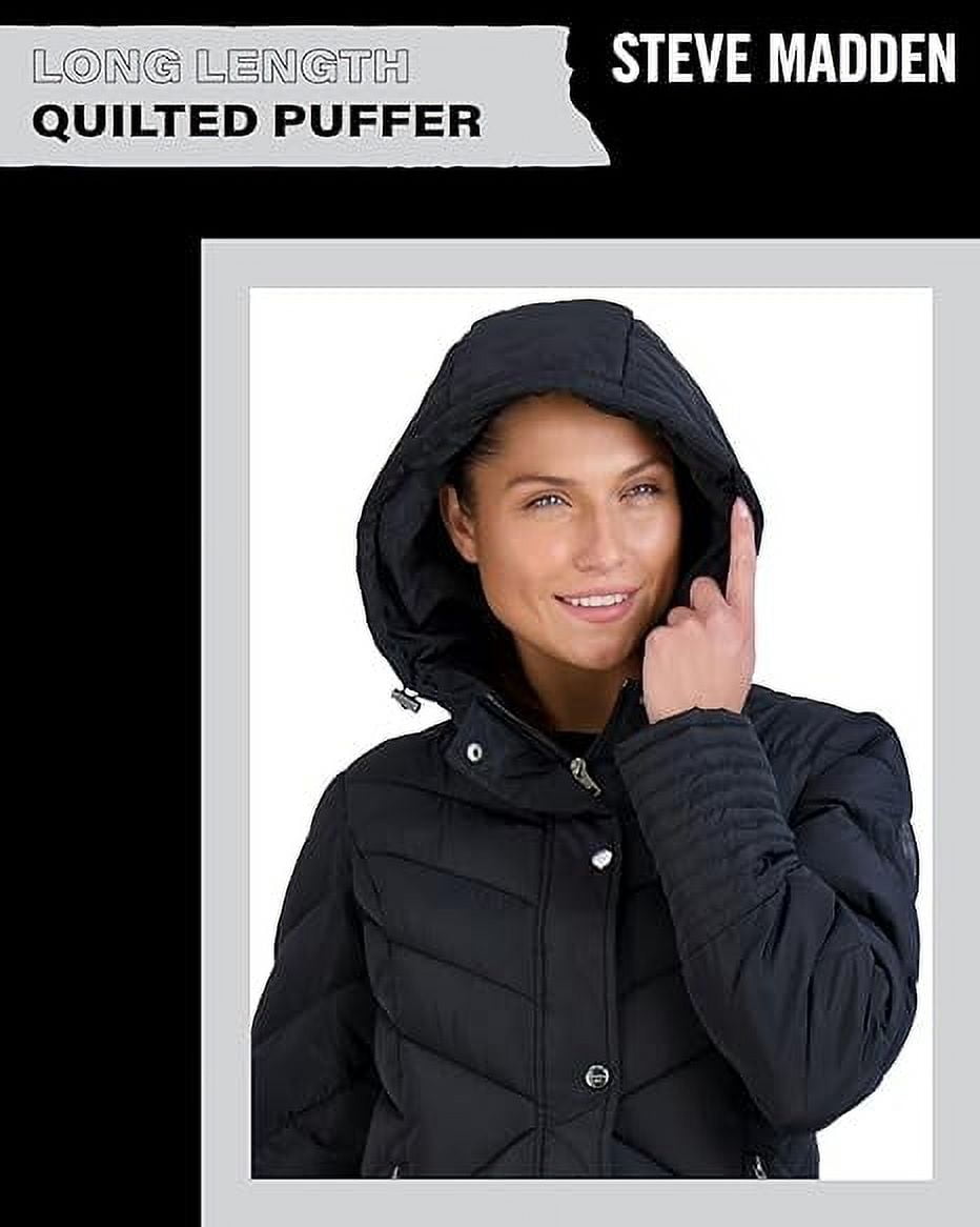 Madden Girl Women s Jacket Long Length Quilted Puffer Parka