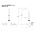 thumbnail image 2 of Kingston Brass Vintage Wall Mount Clawfoot Tub Filler, 2 of 2