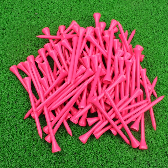 Mykuja Tees De Golf De Bambú Rosa De 3-1/4 Pulgadas (Paquete De 100) Para Mujeres Y Niñas - Manga Corta De Ajuste Clásico