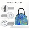 thumbnail image 4 of Pofeuu Peacock Print Lunch Bag for Adult Insulated Lunch Box,Leakproof Cooler Food Lunch Containers Reusable High Capacity Lunch Tote Bags-One Size, 4 of 6