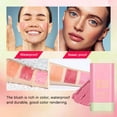 thumbnail image 4 of Coloretes para maquillaje de mejillas - Lápiz multiusos ligero y cremoso para rostro, ojos y labios - Lápiz de contorno 3 en 1 multiusos de larga duración (rosa tímido), 4 of 4