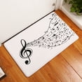 thumbnail image 3 of Music Note Piano Print Bath Room Rug Cute Water Absorption Non Slip Super Soft Microfiber Entryway Doormat for Shower Room Bathtub Side Carpet Restroom Home Indoor, 3 of 8