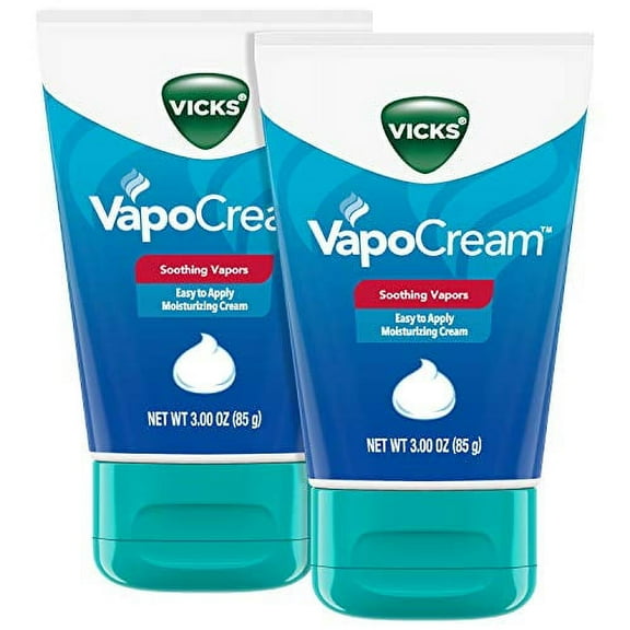 Vicks VapoCream, Soothing and Moisturizing Vapor Cream, 3 oz Tubes (2 Pack), from The Makers of VapoRub