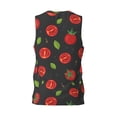 thumbnail image 3 of Gaeub Tomatoes1 Men's Mesh Basketball Jersey, Quick-Drying Sleeveless Top S-4XL, Loose Muscle Tank Top -X-Large, 3 of 9