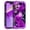 Purple Flower, variant on Meshine Phone Case for iPhone 16,Glow in The Dark Three Layer Heavy Duty Shockproof Full Body Protection Hard Plastic Bumper+Soft Silicone Protective Case,Purple Flower