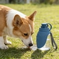 thumbnail image 2 of FEOLGEHLY Slow Feed Travel Dog Water Bowl Pet Water Bottle, Non Skid Leaf Shaped Silicone Portable Foldable Outdoor Drinking Water Container for Small Dogs and Indoor Cats Travel Use, 2 of 6