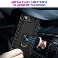 thumbnail image 4 of Allytech Rugged Case for iPhone 16e, Military Grade Protection Shockproof Non-Slip Cover with Metal Rotatable Ring Stand, Magnetic Car Mount Holder Fashion Case for iPhone 16e - Black, 4 of 7