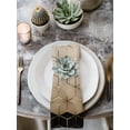 thumbnail image 2 of Brown Geometric Cloth Napkins Set of 6 Reusable Dinner Napkins, Modern Abstract Art Ombre Cocktail Napkin Washable Table Napkins for Wedding/Holiday Party/Baby Shower 20"x20", 2 of 7