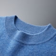 thumbnail image 3 of Suéter de cuello redondo para hombre, suéter casual de pura lana, otoño e invierno, camisa interior y exterior de manga larga para hombre, 3 of 4