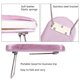 thumbnail image 4 of Reposamanos para uñas, soporte de cojín para reposabrazos de uñas de cuero de microfibra, almohada de mano profesional plegable para decoración de uñas, adecuado para técnicos de escritorio de salón de uñas (rosa) Rojo Verde, 4 of 6
