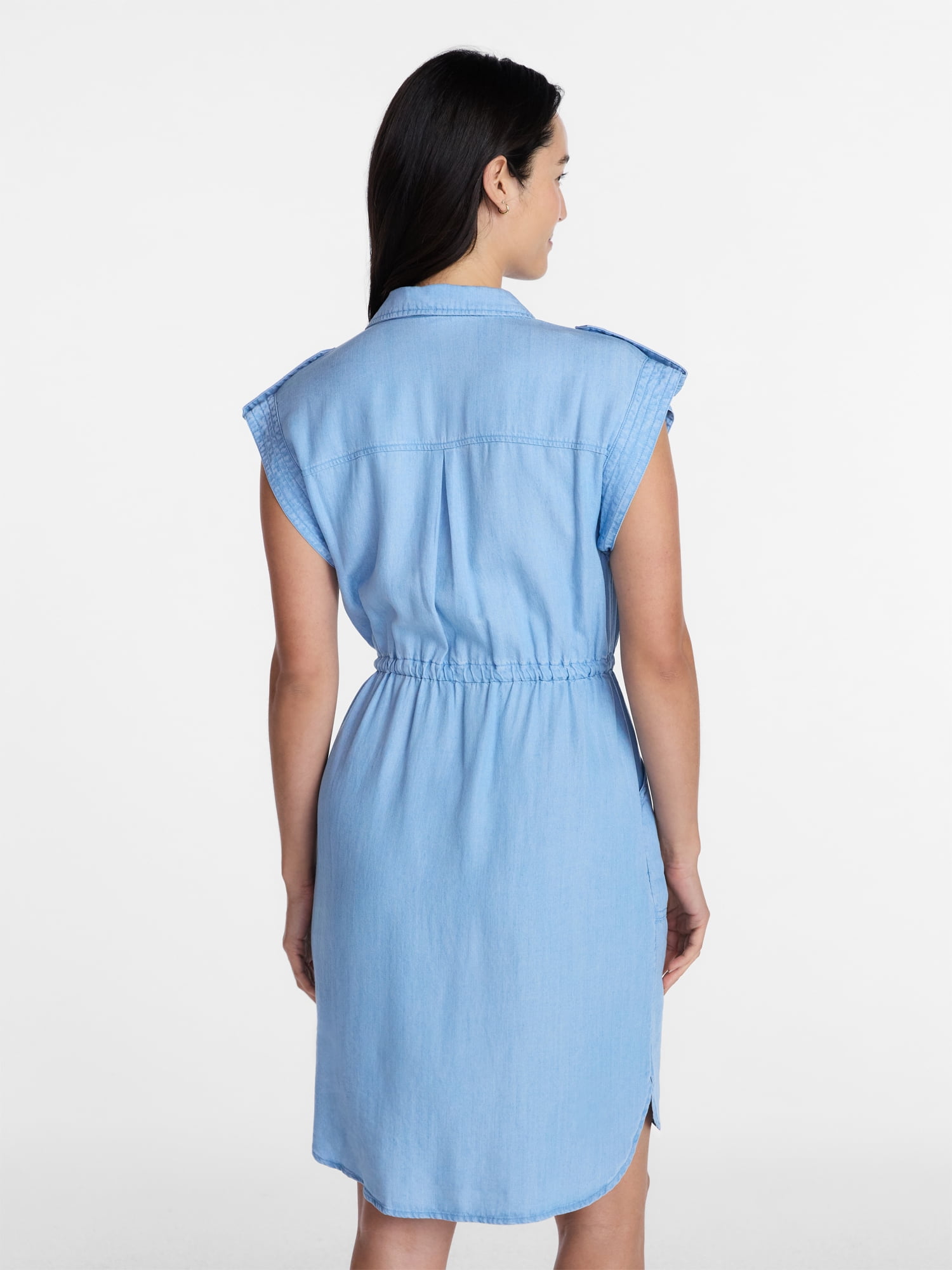 Time and Tru Women's Utility Shirtdress, Sizes XS-XXXL