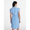 thumbnail image 4 of Time and Tru Women's Utility Shirtdress, Sizes XS-XXXL, 4 of 6