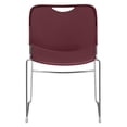 thumbnail image 2 of NPS 8500 Series 31" Modern Ultra-Compact Plastic Stack Chair in Wine Red, 2 of 5