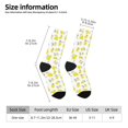 thumbnail image 2 of Logiee Yellow Lemon Leaves Print Adult Socks for Men & Women,Calf Socks, Ankle Socks,Boots Socks,Breathable Casual Sock,Unisex Crew Socks, 2 of 6