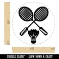 thumbnail image 2 of Badminton Rackets and Shuttlecock Birdy Self-Inking Rubber Stamp Ink Stamper - Yellow Ink - Medium 1 Inch, 2 of 7
