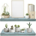 thumbnail image 4 of Sorbus 23.75"x9.25" Green 2-Tier Floating Shelves, 4 of 4