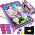 thumbnail image 1 of Juguetes Bean Bag Toss Game TOY Life Unicorn para niñas de 3 a 8 años, 1 of 9