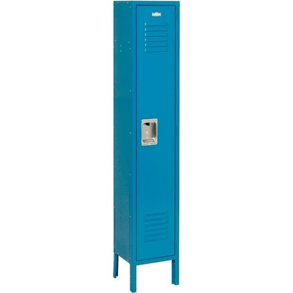 Infinity Single Tier 1 Door Assembled Locker, Blue - 12 x 12 x 60 in.