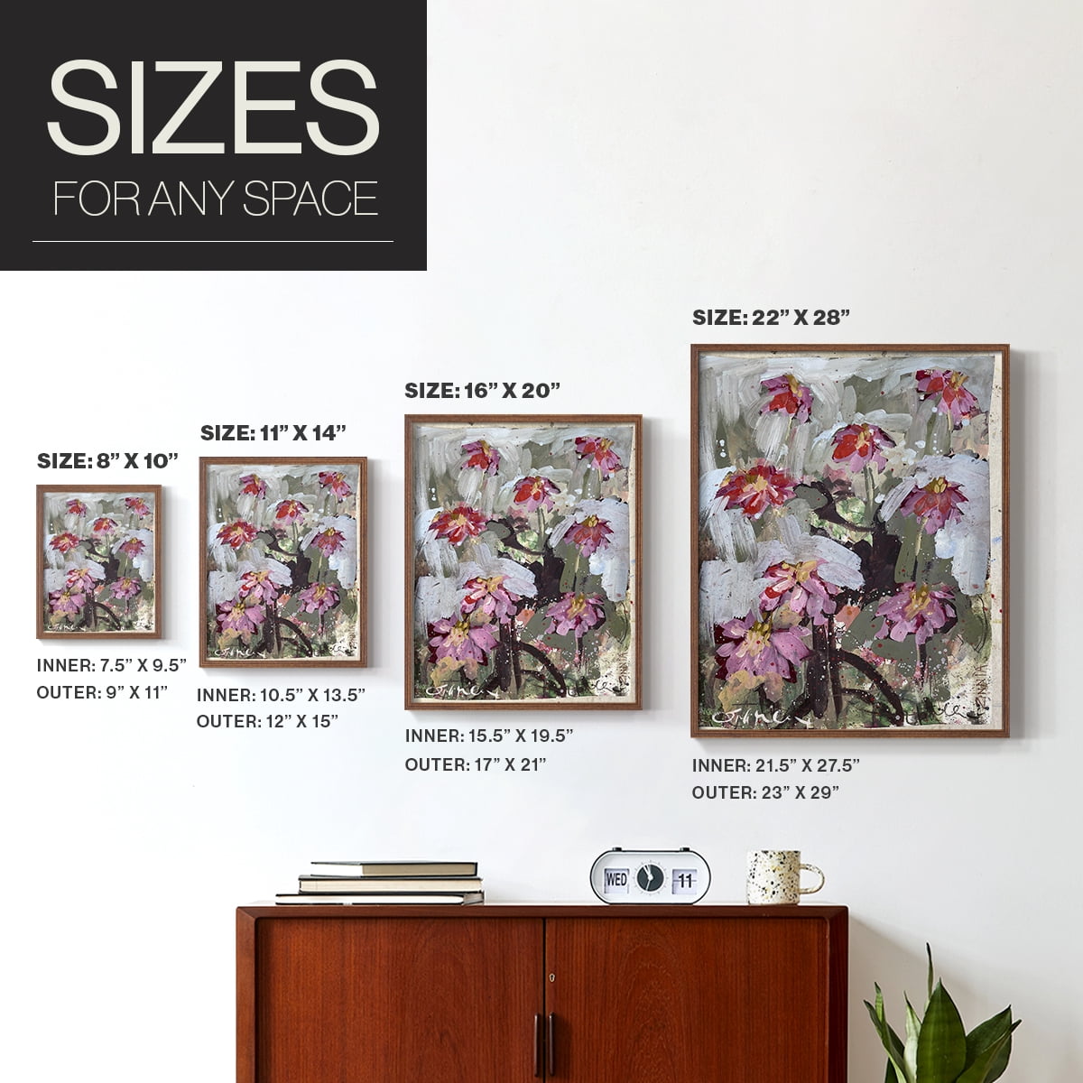 Zinnia I Framed Print - Solid Wood in Single Picture Frame Solid Wood 2 Framed Print