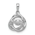 thumbnail image 3 of FB Jewels 14k White Gold 1/4ct. Vibrant Diamond Intertwined Rings Pendant, 3 of 4