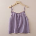 thumbnail image 3 of Active Tops Women Summer Casual Sleeveless Tank Top for Women with Lightweight Chiffon Layering and Relaxed Fit for Everyday Wear Purple 3XL, 3 of 3