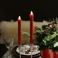 "Rhytsing 10"" Flameless Red Taper Candles LED, 5Pcs Set with Timer