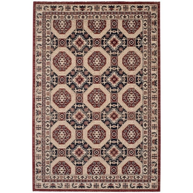 Safavieh Artisan 5'1" X 7'6" Power Loomed Rug in Navy and Rust