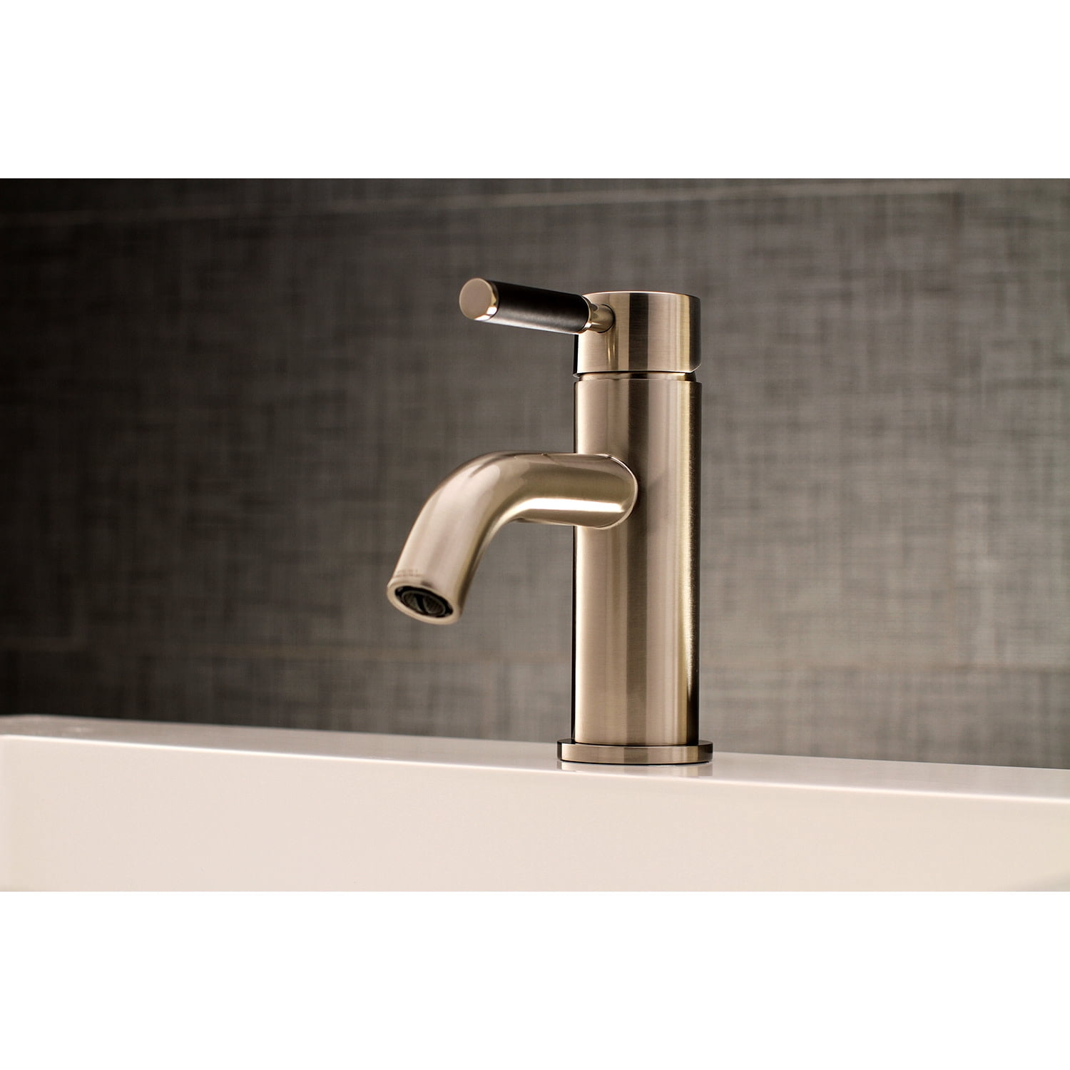 Fauceture LS8228DKL Kaiser Single-Handle Bathroom Faucet with Push Pop-Up, Brushed Nickel
