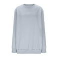 thumbnail image 4 of GigrtiJin Plus Size Sweatshirts for Women Long Sleeve Round Neck Solid Color Loose Blouse Comfy Casual Pullover Tops, 4 of 6