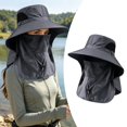 thumbnail image 2 of Full Coverage Sun Hat for Women Men, Wide Brim Outdoor Fishing Hat with Neck Flap & Face Cover, Breathable Lightweight Bucket Hat for Hiking Gardening Cycling Travel, 2 of 7