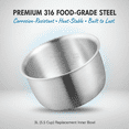 thumbnail image 5 of 316 Stainless Steel Inner Pot Compatible with Tiger JBV-10CU Rice Cooker, 3L 5.5 Cup Replacement Inner Bowl, Stable Heating Structure for Daily Cooking Performance, 5 of 8