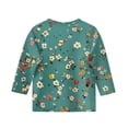 thumbnail image 3 of YOUYEDAIN 3/4 Sleeve Shirts for Teen Girls Kids Size 6-7 Crew Neck Tops Fashion Teen Girls Clothes Lightweight Tshirt Green 6-7 Years, 3 of 4