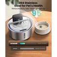 thumbnail image 5 of Wireless Cat Water Fountain Stainless Steel 3.2L Ultra Quiet SilentFlow Pump Battery Operated Automatic Dispenser with Motion Sensor for Cats Indoor, 5 of 8