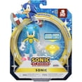 thumbnail image 4 of Sonic The Hedgehog 30th Anniversary Neon Sonic Jakks 4" Inch Figure Wave 5 2021, 4 of 5