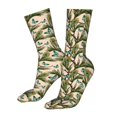 thumbnail image 5 of KLL Butterflies And Peacock Feathers Print Womens Crew Socks Athletic Middle Tube Long Socks Novelty Socks Gifts For Men, 5 of 7