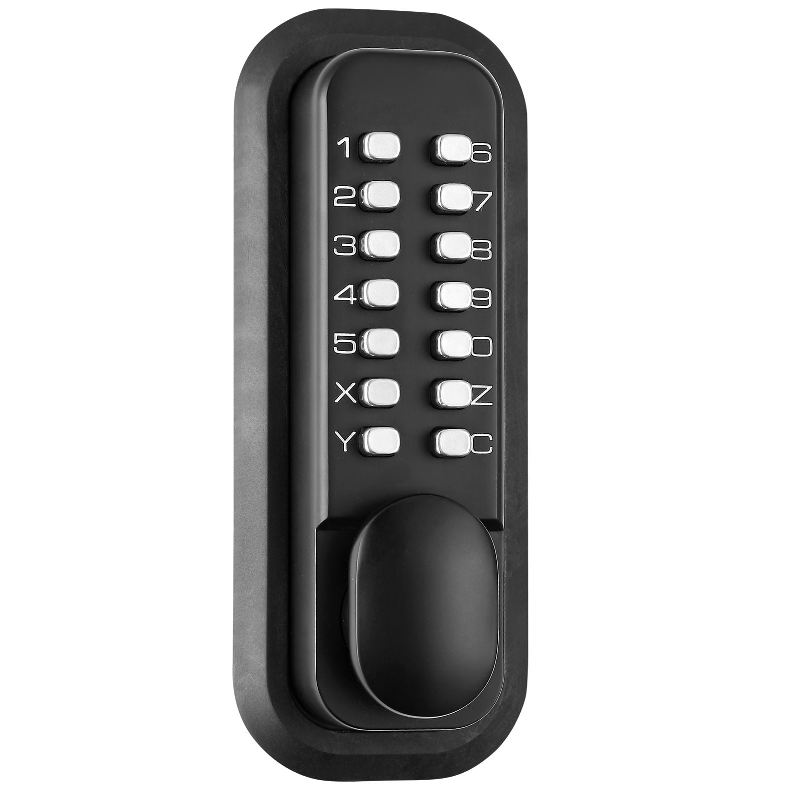 Mechanical Keyless Door Lock, Gen2 with Adjustable Handles, Surface Mount 1.4-2.5 Inch Door Compatibility, Zinc Alloy, No Batteries for Gate Garden Garage